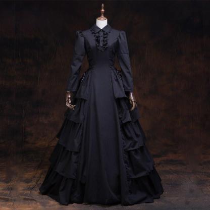 Gothic Lolita Court Dress - Dark Enchantment for Halloween-Astricos