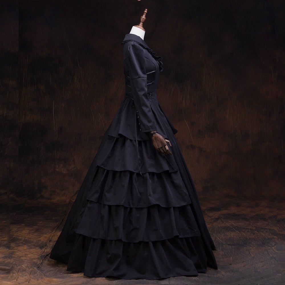 Gothic Lolita Court Dress - Dark Enchantment for Halloween-Astricos