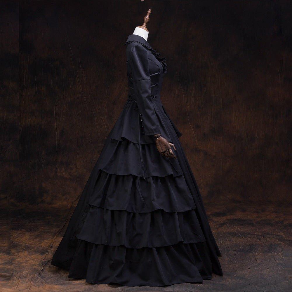 Gothic Lolita Court Dress - Dark Enchantment for Halloween-Astricos