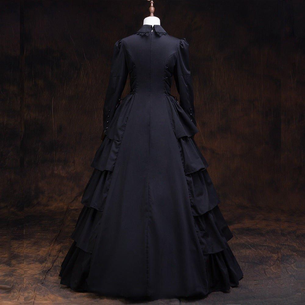 Gothic Lolita Court Dress - Dark Enchantment for Halloween-Astricos