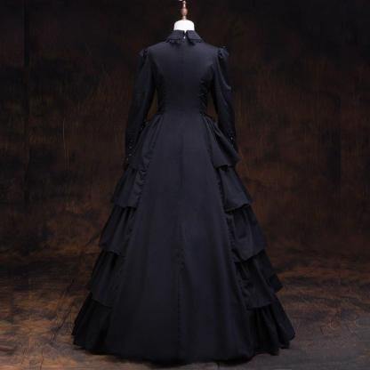 Gothic Lolita Court Dress - Dark Enchantment for Halloween-Astricos