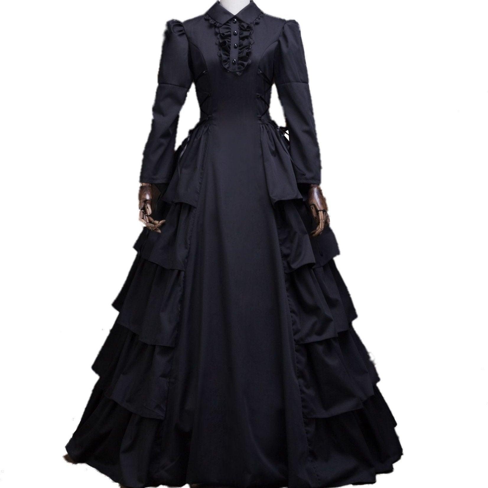 Gothic Lolita Court Dress - Dark Enchantment for Halloween-Astricos