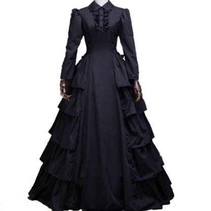 Gothic Lolita Court Dress - Dark Enchantment for Halloween-Astricos