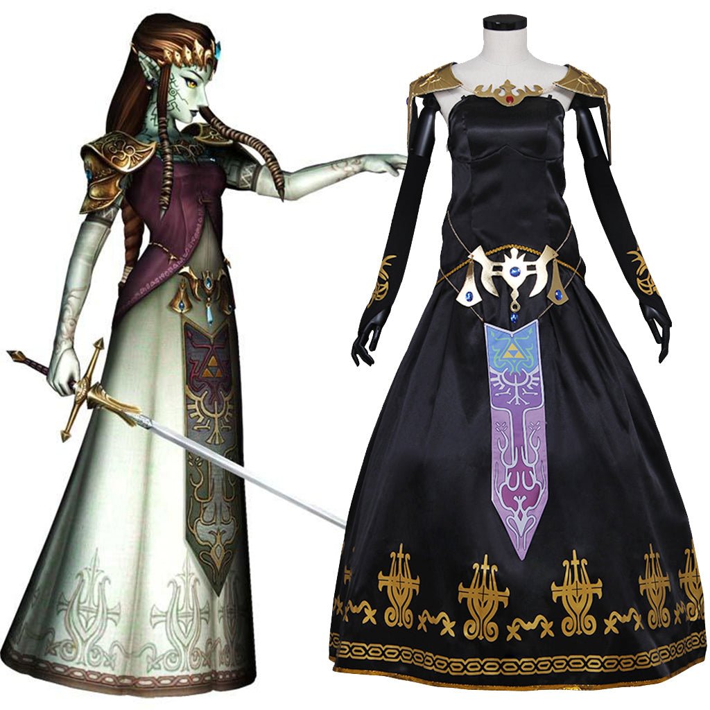 Dark Princess Twilight Warrior Cosplay Black Dress | Astricos Game Costume-Astricos