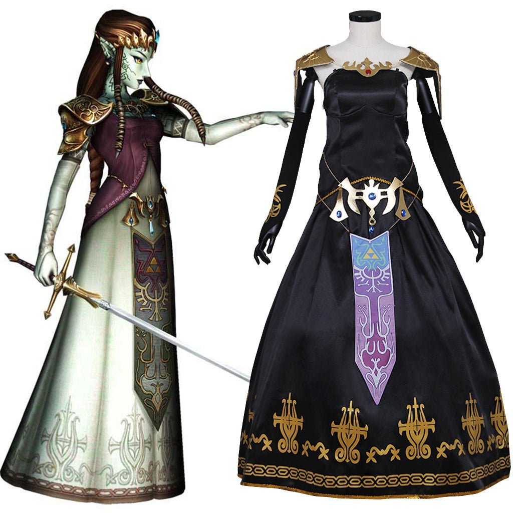 Dark Princess Twilight Warrior Cosplay Black Dress | Astricos Game Costume-Astricos