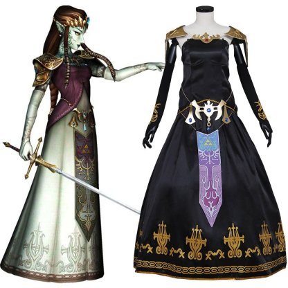 Dark Princess Twilight Warrior Cosplay Black Dress | Astricos Game Costume-Astricos