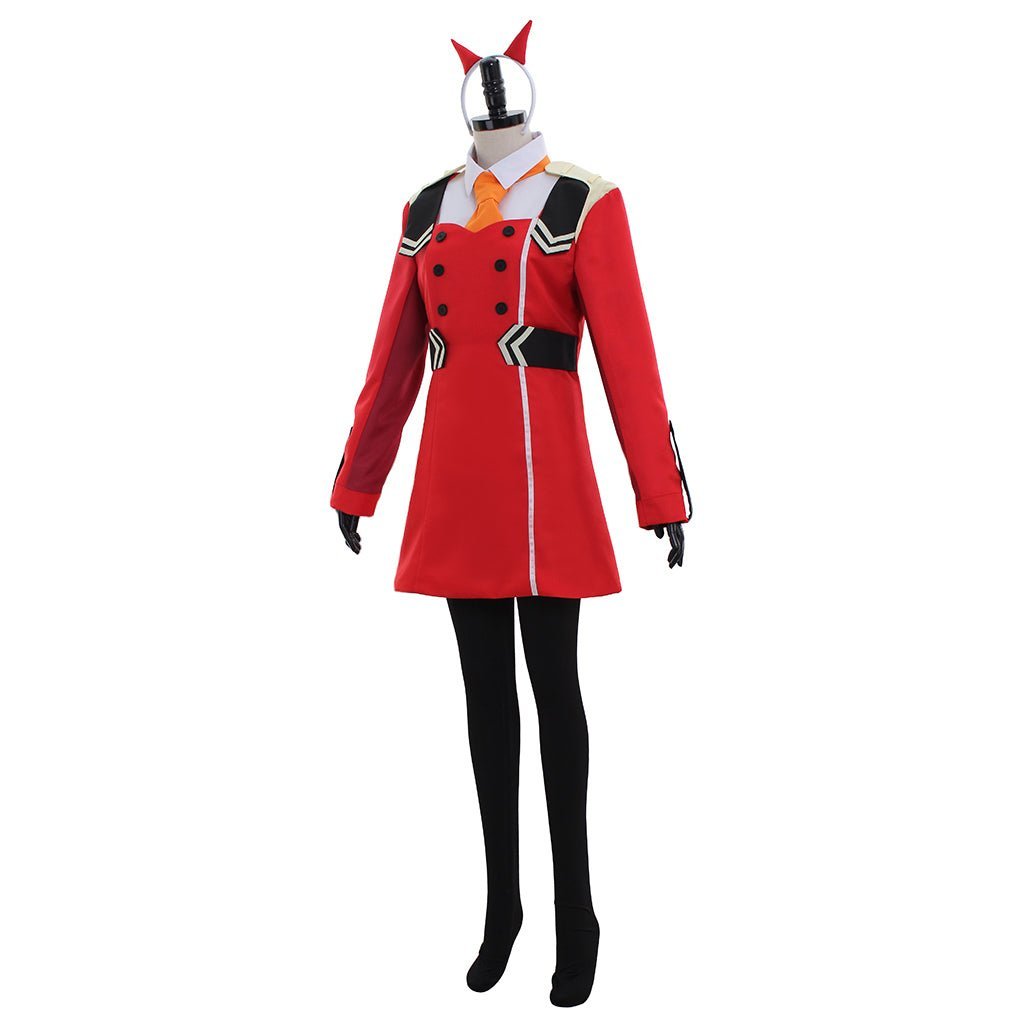 Zero Two Code:002 Red Uniform Dress Cosplay Costume - DARLING in the FRANXX-Astricos