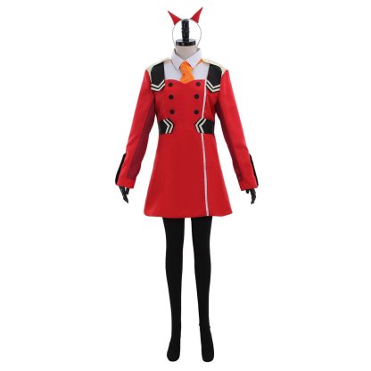 Zero Two Code:002 Red Uniform Dress Cosplay Costume - DARLING in the FRANXX-Astricos