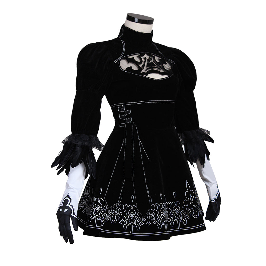 Nier Automata Yorha 2B Sexy Cosplay Costume | Premium Game Cosplay Outfit-Astricos