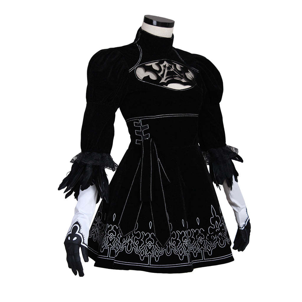 Nier Automata Yorha 2B Sexy Cosplay Costume | Premium Game Cosplay Outfit-Astricos