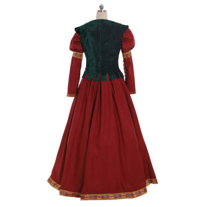 Renaissance Victorian Court Royal Princess Corset Dress Suit - Medieval Tudor Queen Costume-Astricos