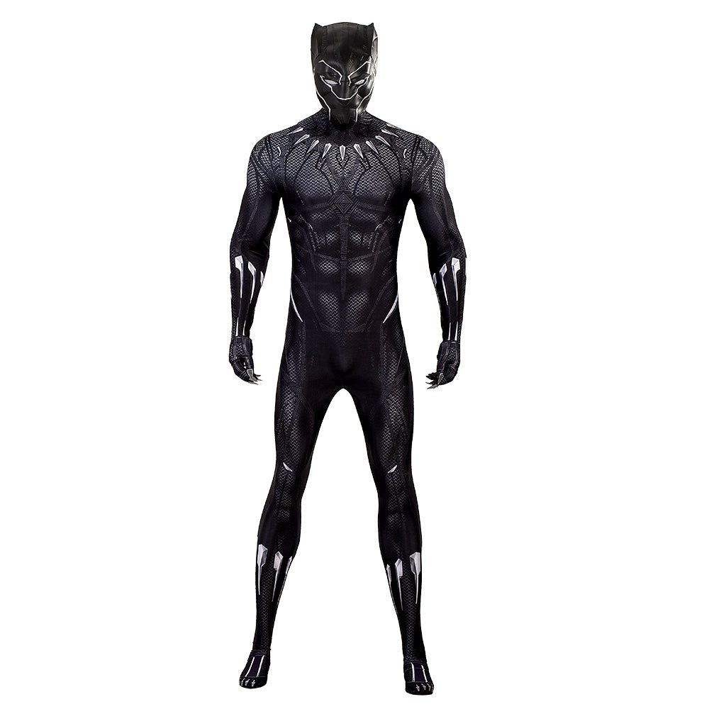 DC Black Panther Jumpsuit Cosplay Costume Suit with Mask for Men - Halloween Bodysuit - Astricos