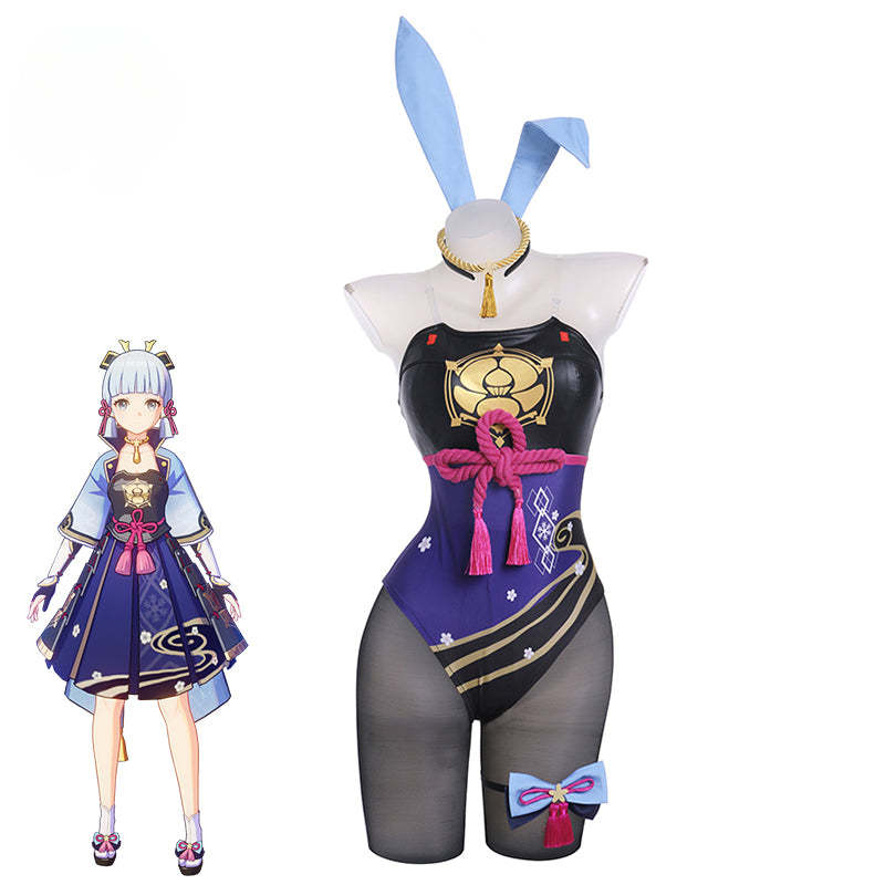Kamisato Ayaka Bunny Girl Costume - Genshin Impact Cosplay Outfit for Women-Astricos