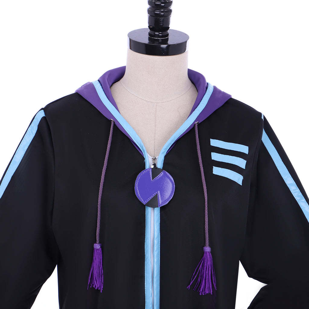 Purple Heart Hoodie Cosplay Costume - Hyperdimension Neptunia Official Outfit-Astricos