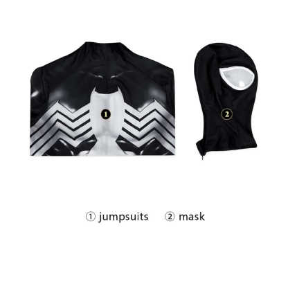 Marvel Spider-Man 2 Peter Parker Black Symbiote Cosplay Costume Custom for Halloween