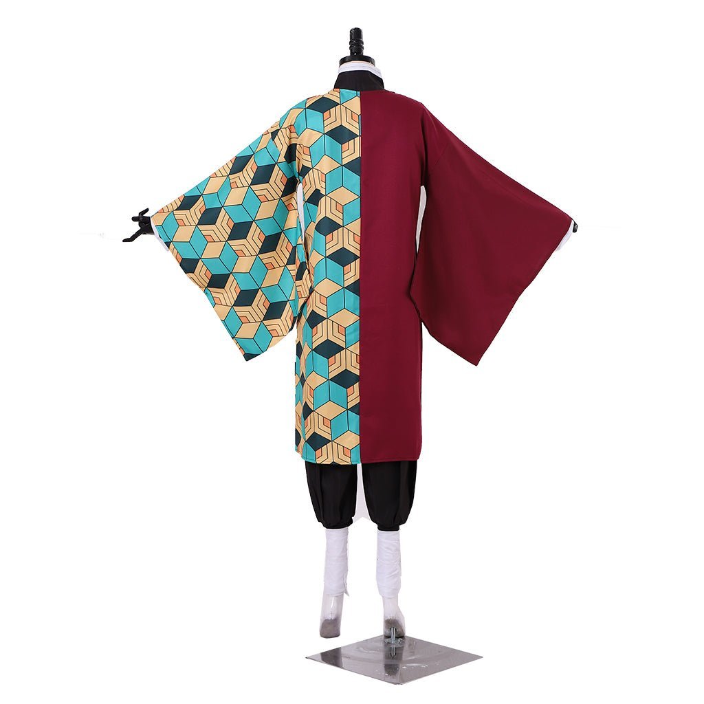 Authentic Demon Slayer Giyuu Tomioka Cosplay Kimono Robe Outfit-Astricos