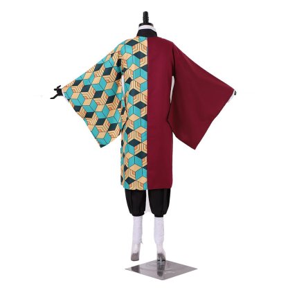 Authentic Demon Slayer Giyuu Tomioka Cosplay Kimono Robe Outfit-Astricos