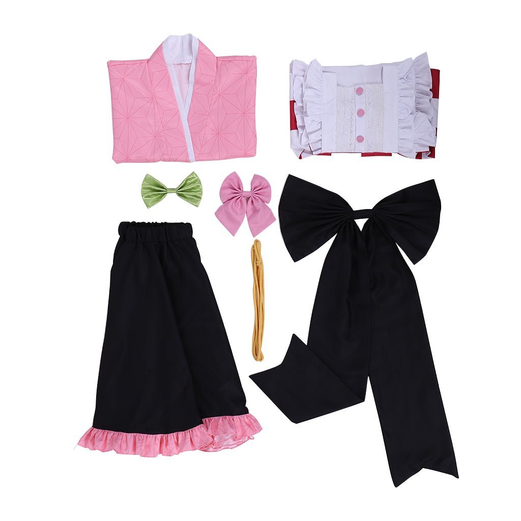 Demon Slayer Kamado Nezuko Maid Cosplay Costume - Anime-Inspired Fancy Dress-Astricos