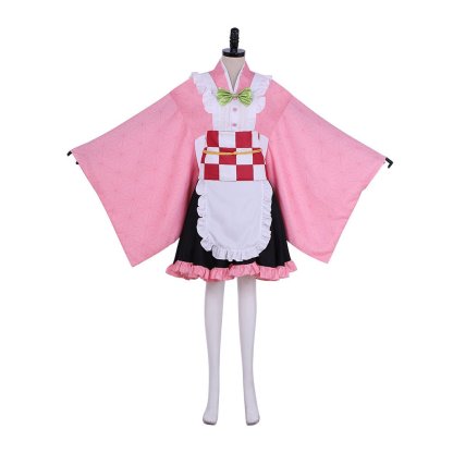 Demon Slayer Kamado Nezuko Maid Cosplay Costume - Anime-Inspired Fancy Dress-Astricos