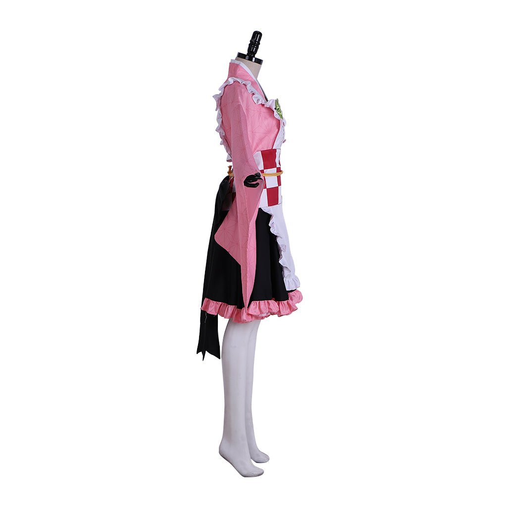 Demon Slayer Kamado Nezuko Maid Cosplay Costume - Anime-Inspired Fancy Dress-Astricos