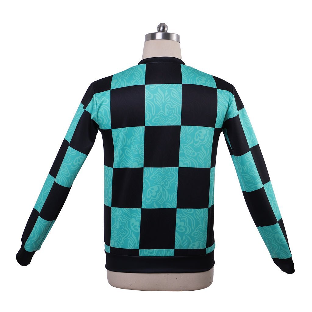Demon Slayer Kamado Tanjirou Cosplay Zip-Up Jacket – Anime Costume Coat | Astricos-Astricos