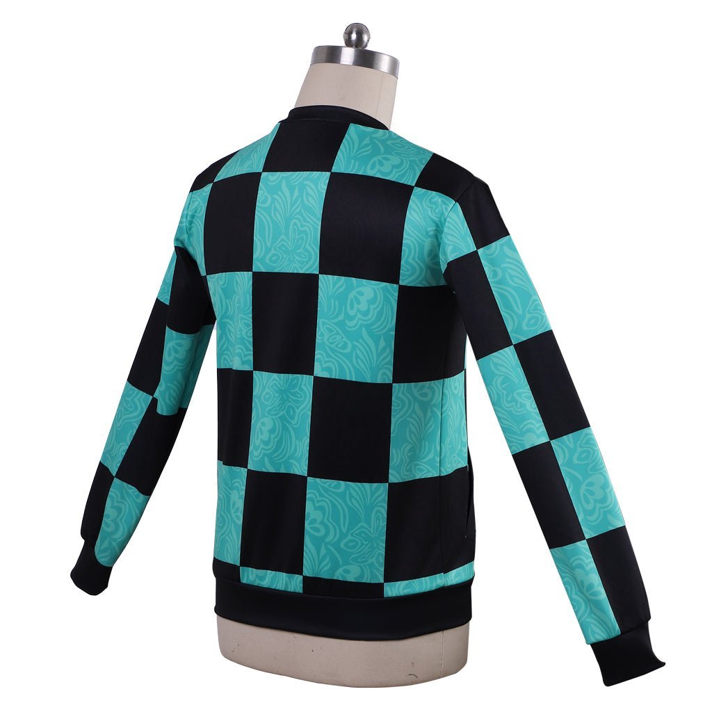 Demon Slayer Kamado Tanjirou Cosplay Zip-Up Jacket – Anime Costume Coat | Astricos-Astricos