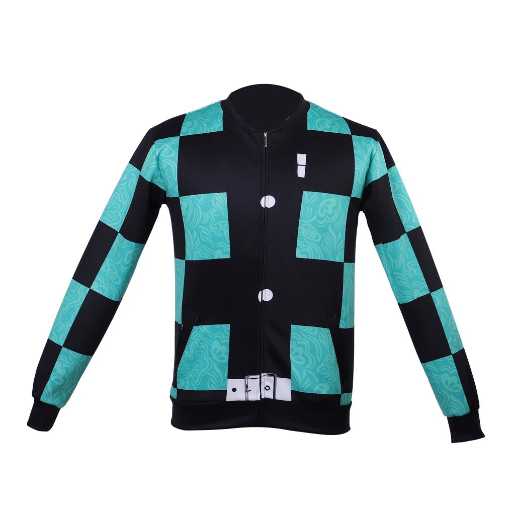 Demon Slayer Kamado Tanjirou Cosplay Zip-Up Jacket – Anime Costume Coat | Astricos-Astricos