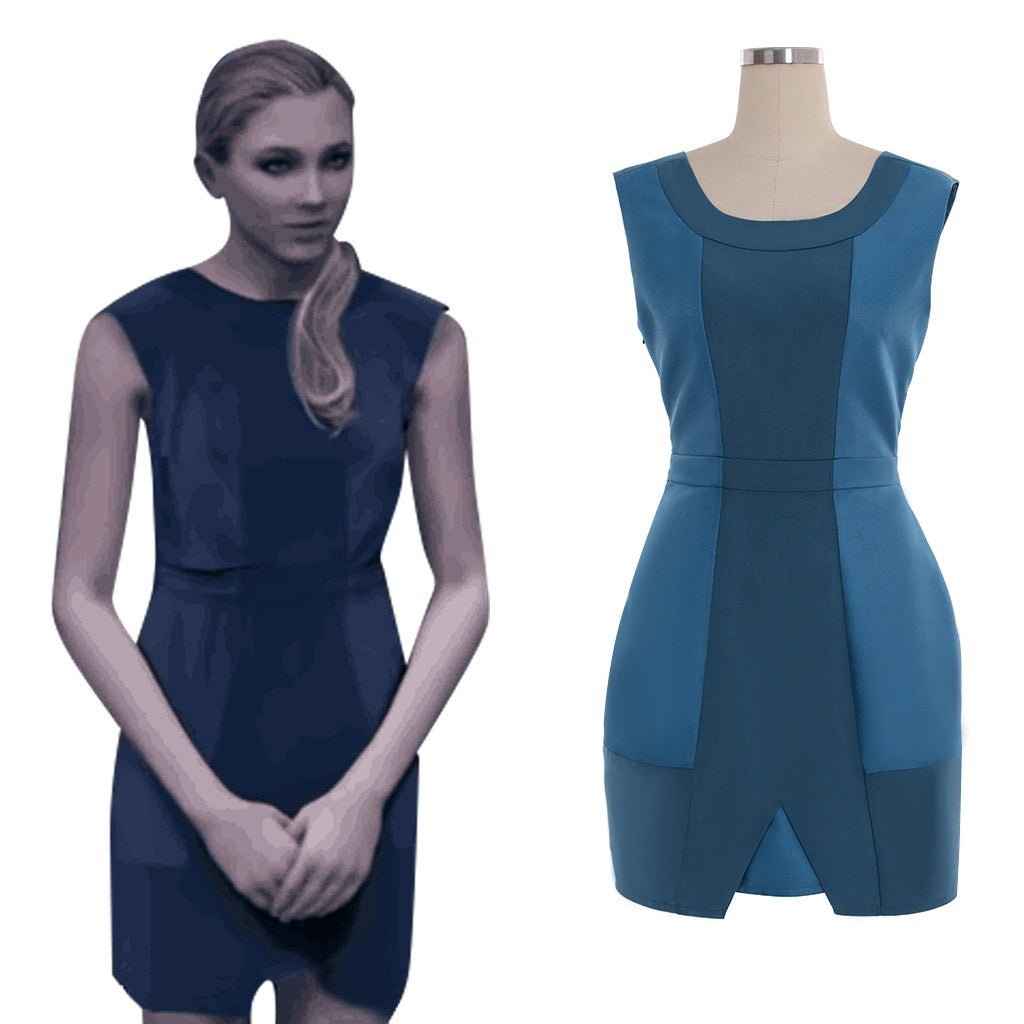 Custom-Made Detroit: Become Human Chloe Cosplay Costume - Blue Dress Full Set-Astricos