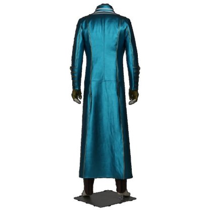 Vergil Cosplay Leather Trench Coat - Devil May Cry 3 Halloween Costume-Astricos