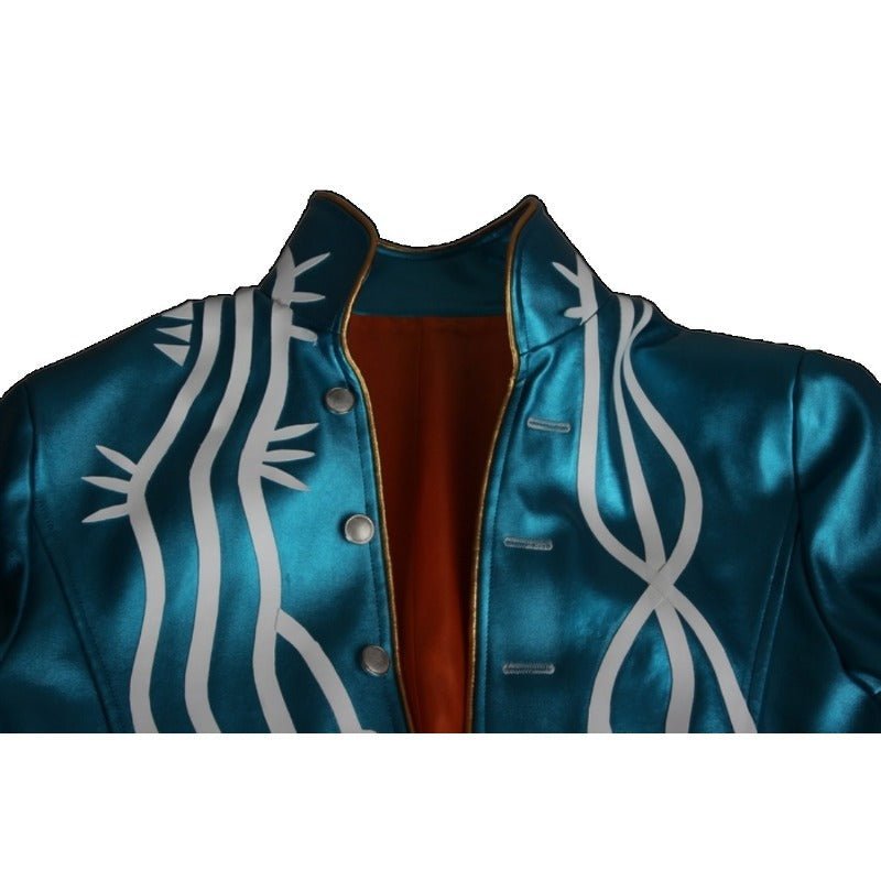 Vergil Cosplay Leather Trench Coat - Devil May Cry 3 Halloween Costume-Astricos