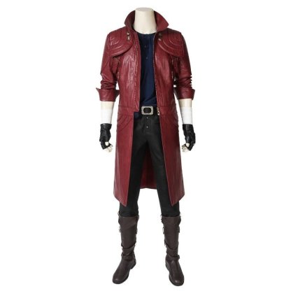 Devil May Cry 5 Dante Cosplay Costume - Premium Halloween Outfit with Shoes | Astricos-Astricos