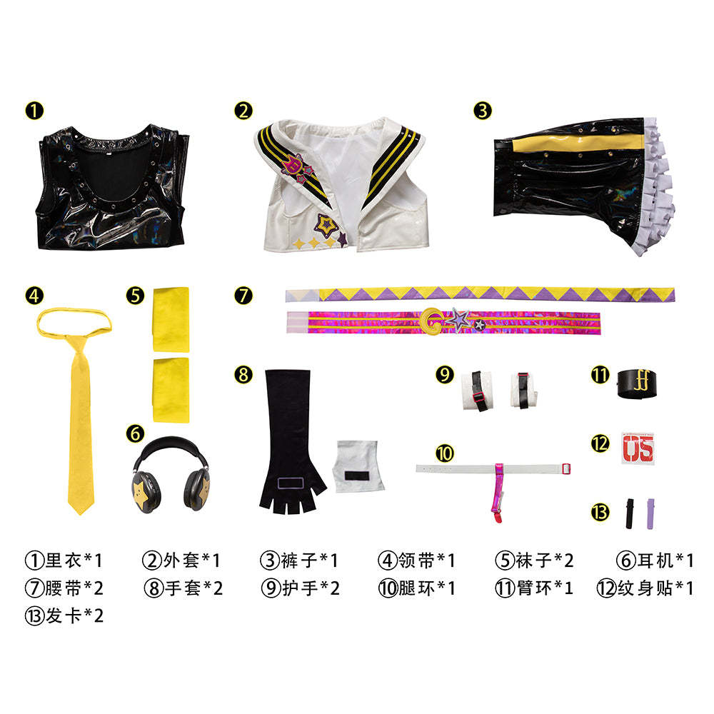 Len and Rin Cosplay Costumes from Muse Dash | Project Mirai Sekai Magical Concert Full Set-Astricos