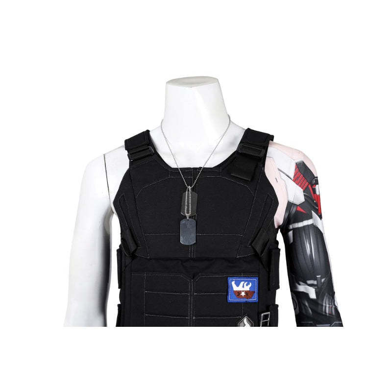Johnny Silverhand Cyberpunk 2077 Cosplay Costume - Sleeveless Vest Halloween Party Outfit-Astricos