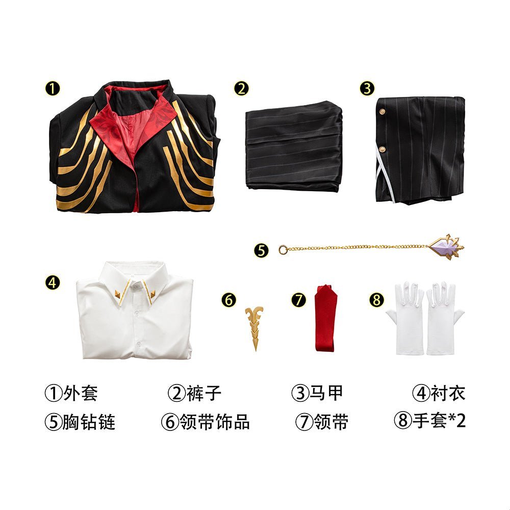 Duke Inferno Ifrit Cosplay Costume - Honkai Star Rail Game Outfit with Crown | Astricos-Astricos