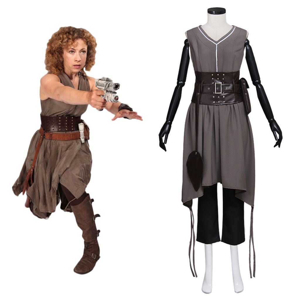 Doctor Who River Song Cosplay Costume – Authentic Alex Kingston Dress for Women-Astricos