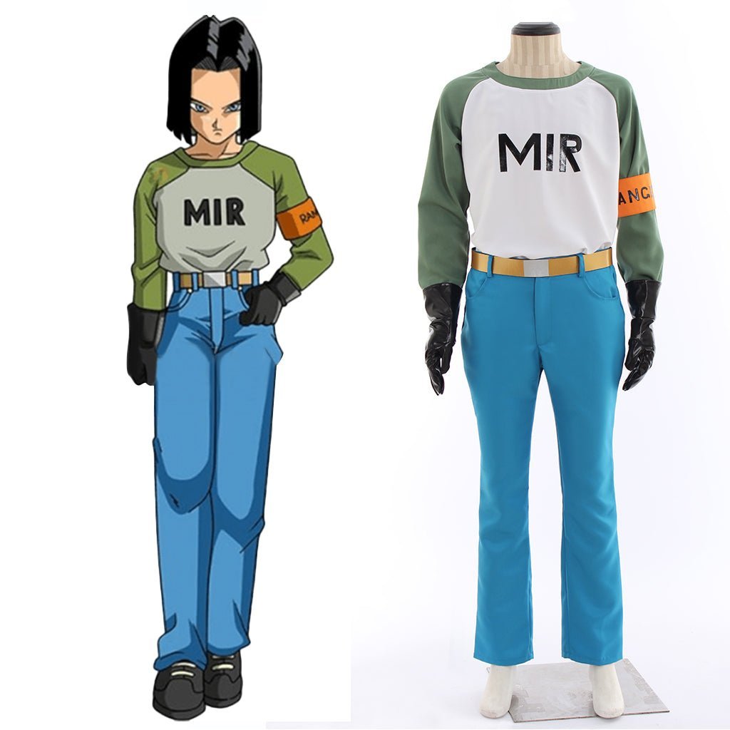 Dragon Ball Android 17 Cosplay Costume - Official Anime Outfit-Astricos