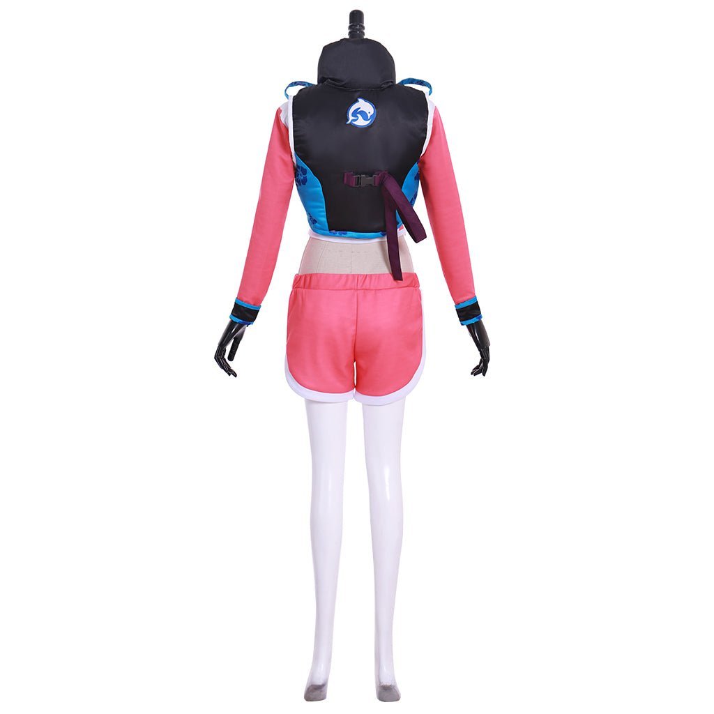 D.Va Hana Song Waveracer Cosplay Costume - Pink Swimsuit Skin from Overwatch | Astricos-Astricos