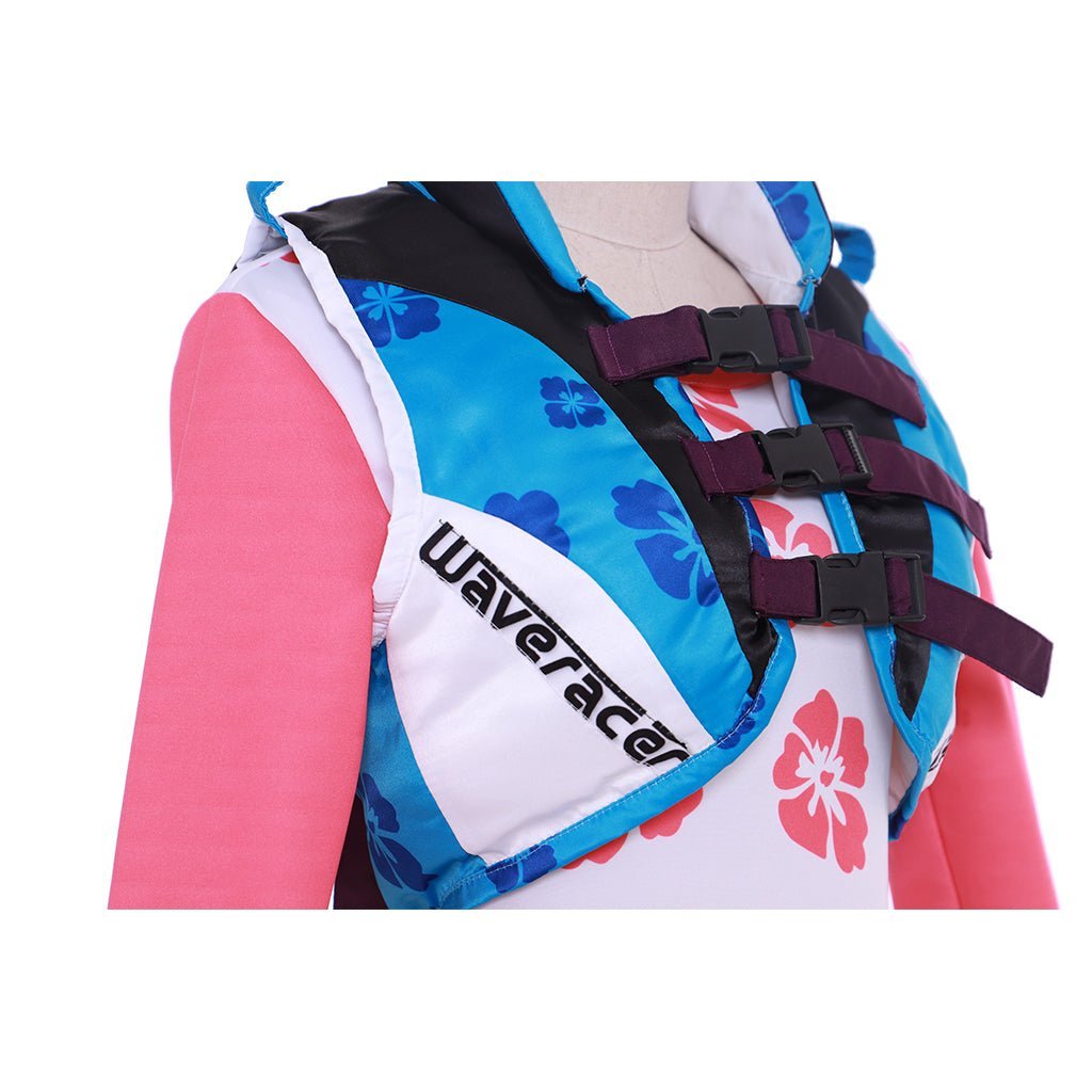 D.Va Hana Song Waveracer Cosplay Costume - Pink Swimsuit Skin from Overwatch | Astricos-Astricos