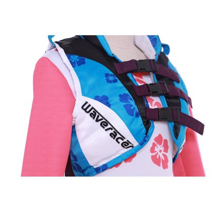 D.Va Hana Song Waveracer Cosplay Costume - Pink Swimsuit Skin from Overwatch | Astricos-Astricos