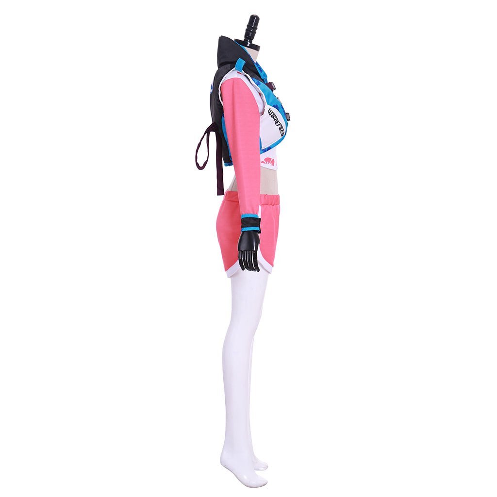 D.Va Hana Song Waveracer Cosplay Costume - Pink Swimsuit Skin from Overwatch | Astricos-Astricos