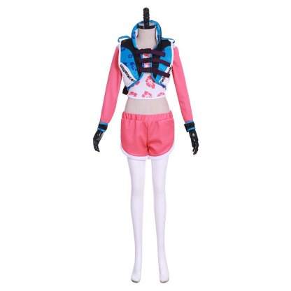 D.Va Hana Song Waveracer Cosplay Costume - Pink Swimsuit Skin from Overwatch | Astricos-Astricos