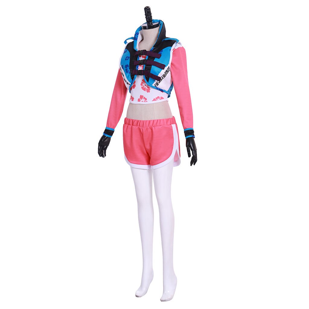 D.Va Hana Song Waveracer Cosplay Costume - Pink Swimsuit Skin from Overwatch | Astricos-Astricos
