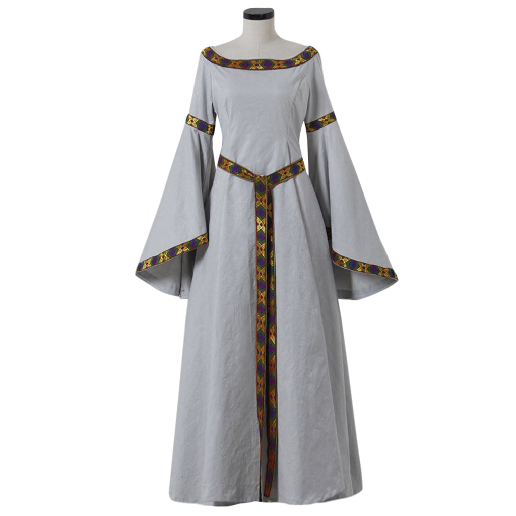 Medieval Royal White Princess Dress - Queen Elizabeth Inspired Cosplay Costume-Astricos