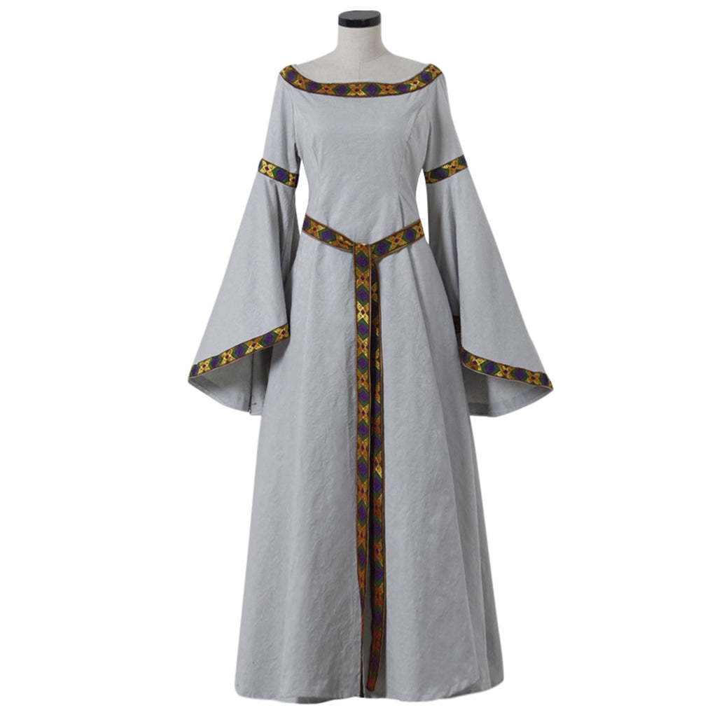 Medieval Royal White Princess Dress - Queen Elizabeth Inspired Cosplay Costume-Astricos