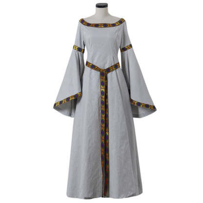 Medieval Royal White Princess Dress - Queen Elizabeth Inspired Cosplay Costume-Astricos