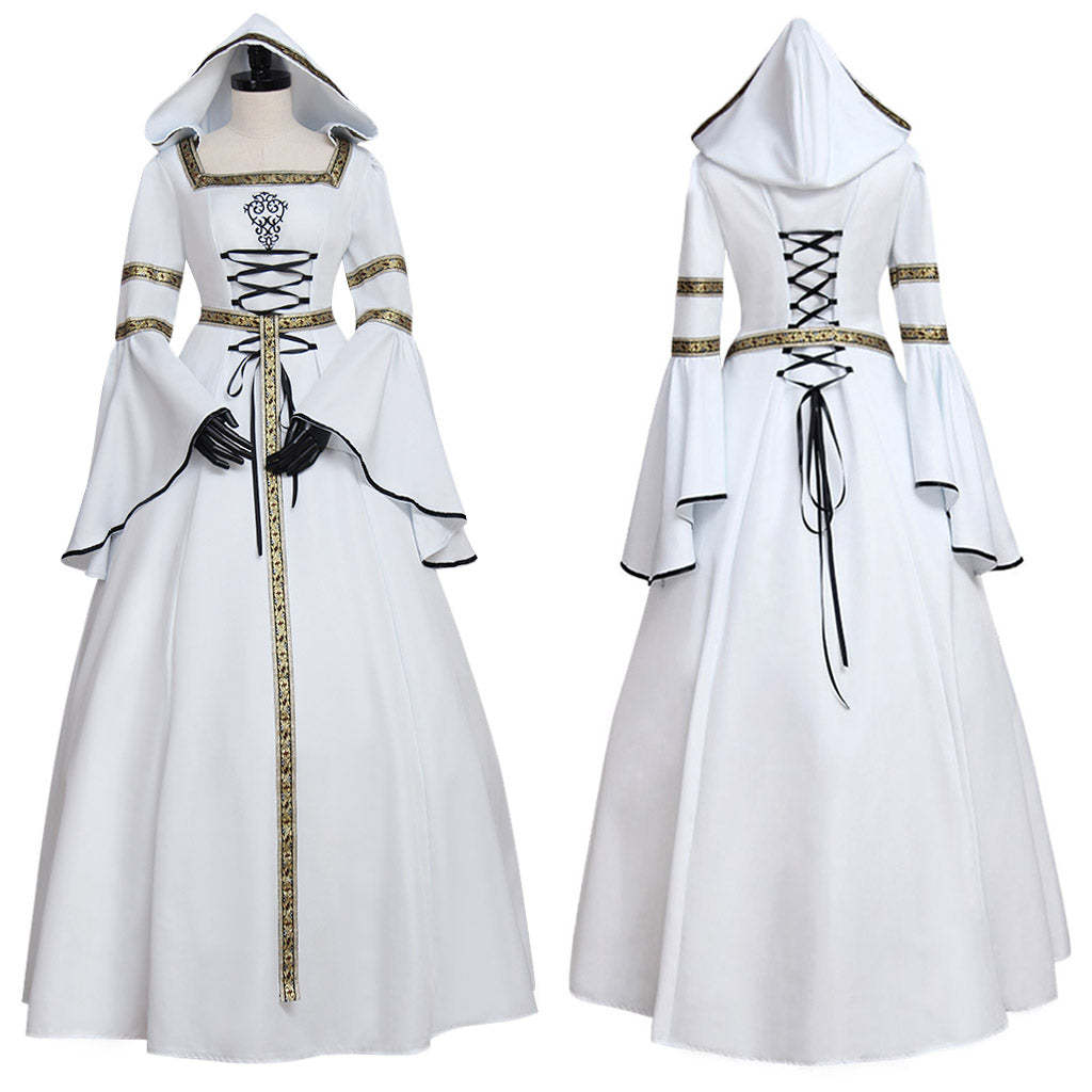 Medieval Victorian Renaissance Wedding Dress for Women - Halloween Carnival Party Vampire Cosplay Costume-Astricos