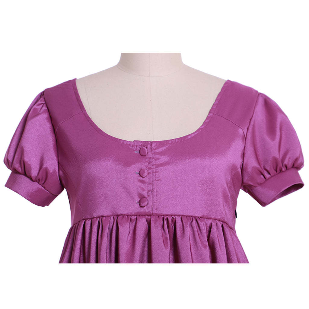 Regency Purple Medieval Renaissance Dress - Noble Tea Party Gown for Women-Astricos