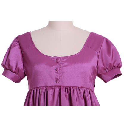 Regency Purple Medieval Renaissance Dress - Noble Tea Party Gown for Women-Astricos