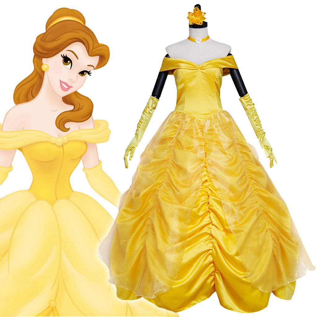 Beauty and the Beast Belle Cosplay Costume | Princess Dress for Halloween & Cosplay-Astricos