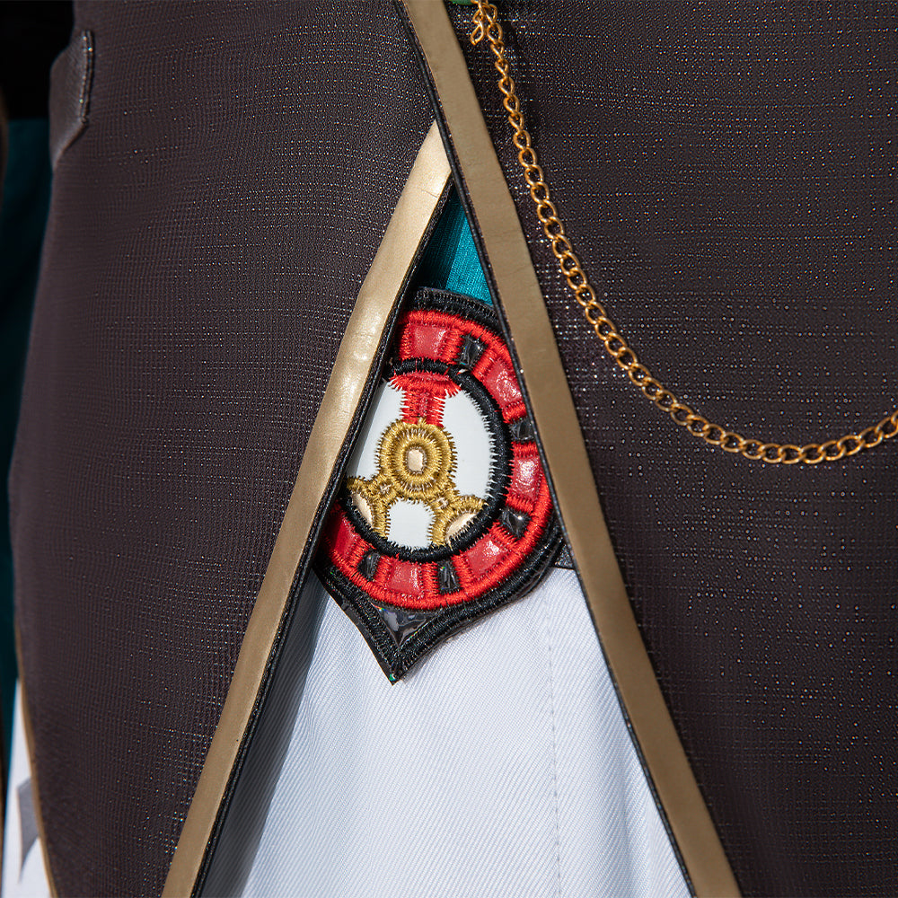 Honkai Star Rail Aventurine Cosplay Costume Wig & Earrings Set | Authentic Game Cosplay Accessories-Astricos